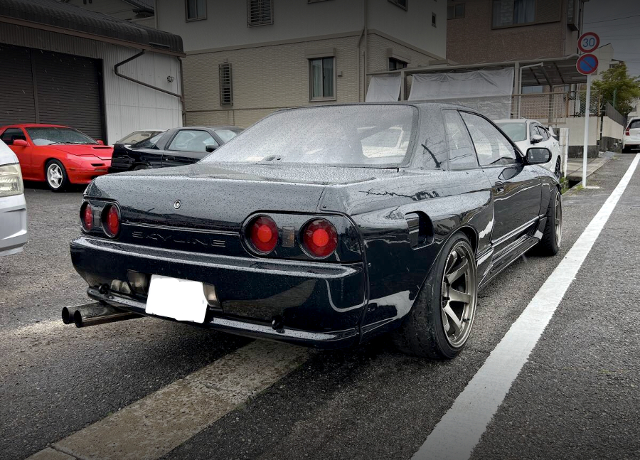 Rear exterior of HR32 Skyline 2-Door GT-R Inspired Build.