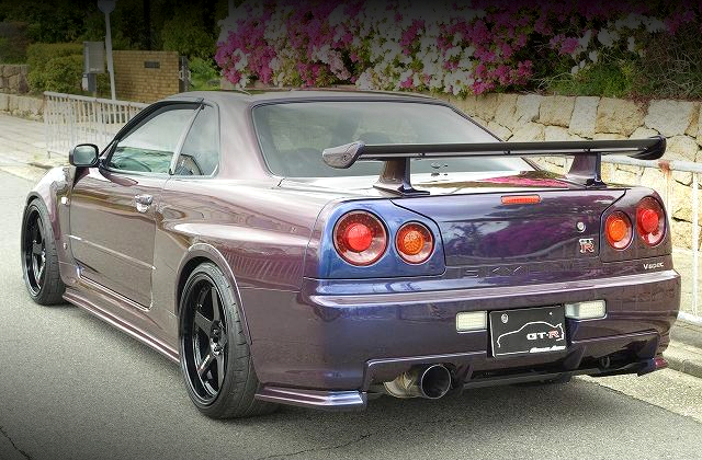 Rear exterior of R34 SKYLINE GT-R V-SPEC MIDNIGHT PURPLE III.