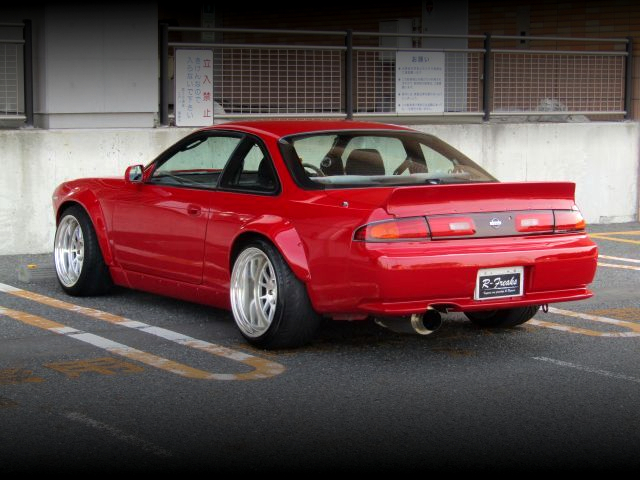Rear exterior of Rocket Bunny BOSS V2 WIDEBODY S14 SILVIA.