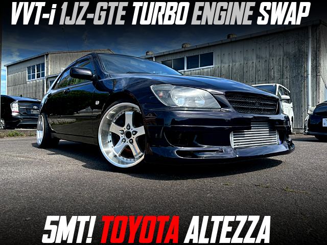 VVT-i 1JZ-GTE TURBO ENGINE swapped TOYOTA ALTEZZA of 5MT.