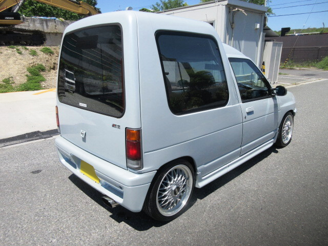 Rear exterior of E30 BMW faced CL22V SUZUKI ALTO HUSTLE.