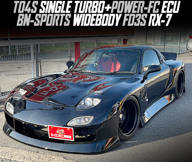 TO4S SINGLE TURBO+POWER-FC ECU in the BN-SPORTS WIDEBODY FD3S RX-7.