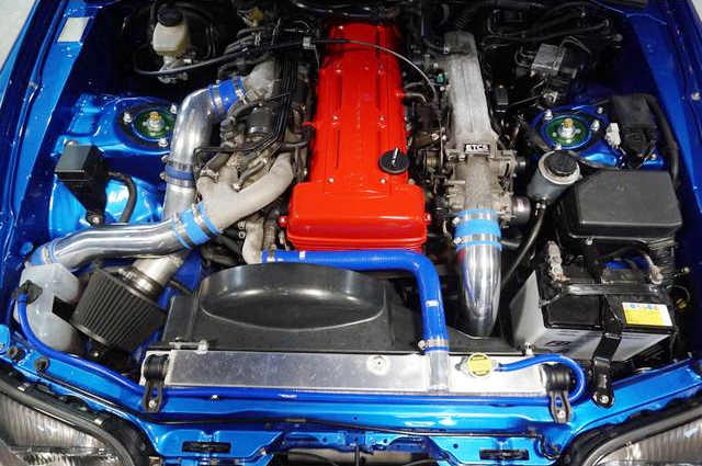 2JZ-GTE Twin turbo engine.