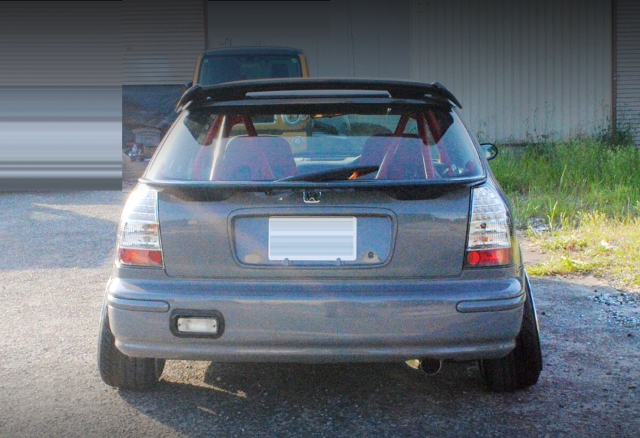 Rear exterior of DRIFT SPEC EK4 CIVIC SiR II.