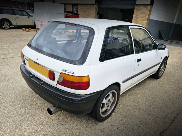 Rear exterior of EP82 TOYOTA STARLET.
