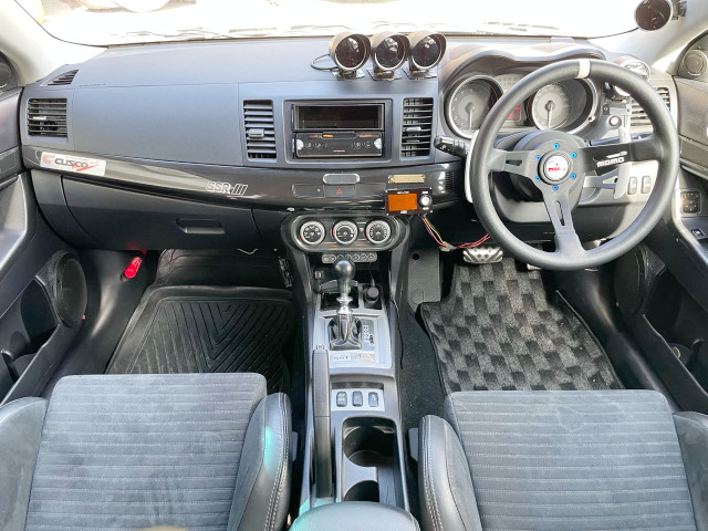 Interior of WIDEBODY LANCER EVOLUTION X GSR.
