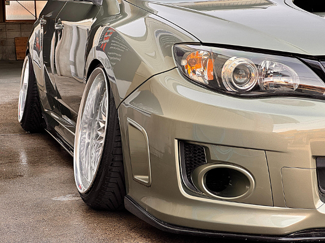 Front Side exterior of Stance GRB IMPREZA WRX STI.