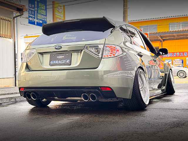 Rear exterior of Stance GRB IMPREZA WRX STI.