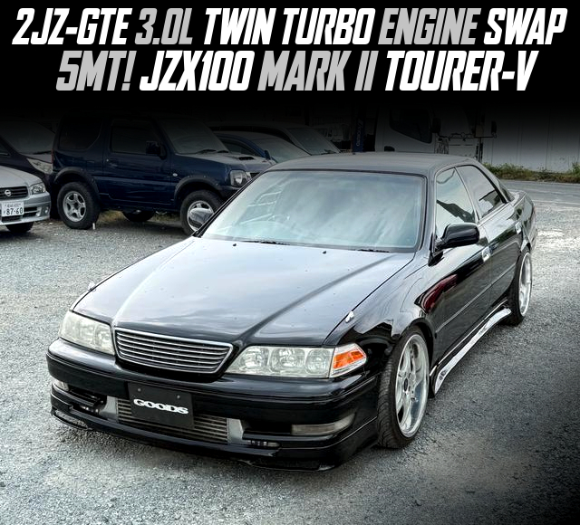 2JZ-GTE 3.0L TWIN TURBO ENGINE swapped JZX100 MARK II TOURER-V of 5MT.