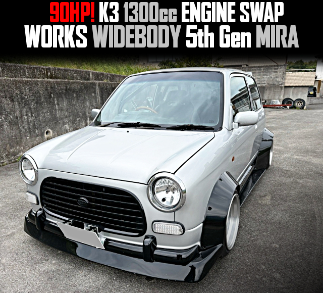 90HP! K3 1300cc ENGINE swapped WORKS WIDEBODY 5th Gen MIRA.