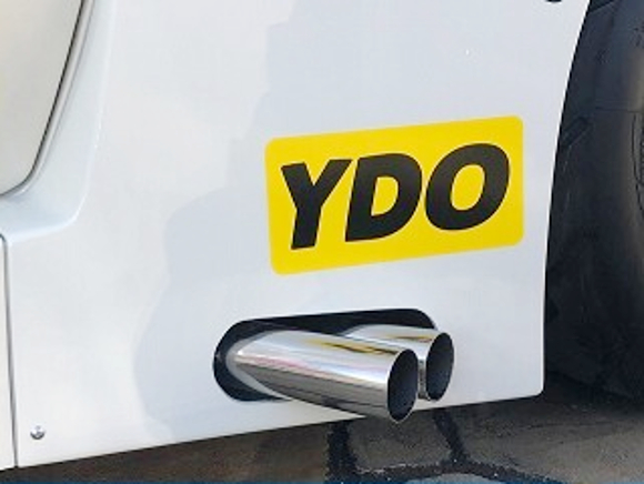 Side-Exit Muffler of 80s IMSA SILHOUETTO WIDEBODY ST140 CORONA 1800 EX SALOON.