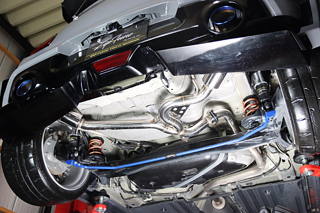 Exhaust muffler of ZIPTUNE DEMO CAR ZC33S SWIFT SPORT.