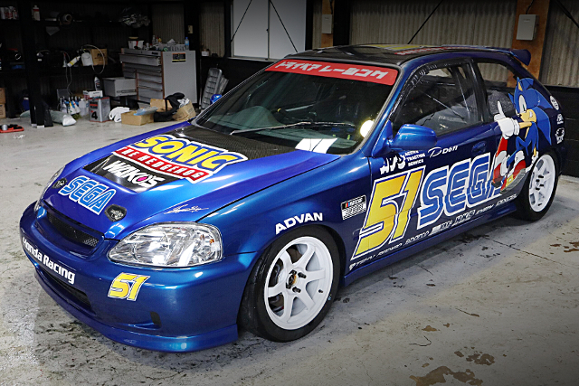 Front exterior of EK4 CIVIC SiR.