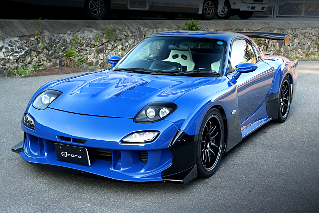 Front exterior of RE-AMEMIYA D1 WIDEBODY FD3S MAZDA RX-7 TYPE-R.