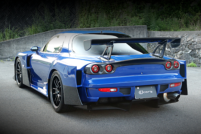 Rear exterior of RE-AMEMIYA D1 WIDEBODY FD3S MAZDA RX-7 TYPE-R.