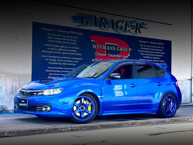 Front exterior of GRB IMPREZA HATCHBACK WRX STI.