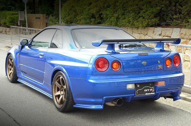 Rear exterior of R34 SKYLINE GT-R.