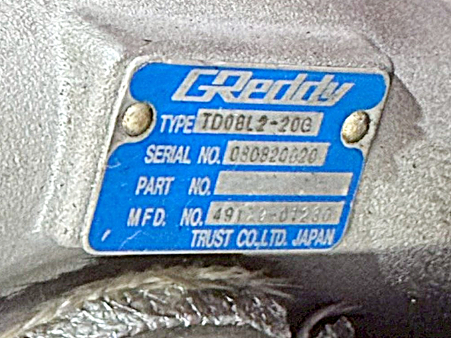 TD08L2-20G turbocharger on SR20DET.