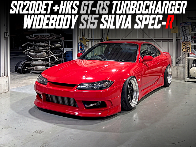 SR20DET+HKS GT-RS TURBOCHARGER in the WIDEBODY S15 SILVIA SPEC-R.