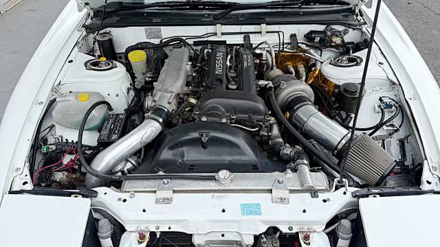 SR20 turbo engine With GTX3076R Turbo installed GP-SPORTS WIDEBODY RPS13 NISSAN 180SX TYPE-X.
