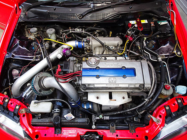 B16A VTEC ENGINE With TURBOCHARGER.