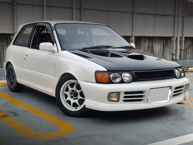 Front exterior of EP82 TOYOTA STARLET GT.
