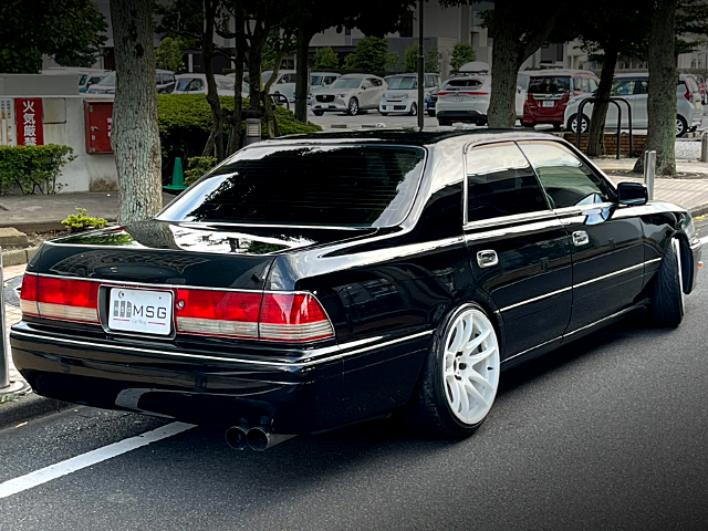 Rear exterior of JZS151 CROWN ROYAL SALOON.