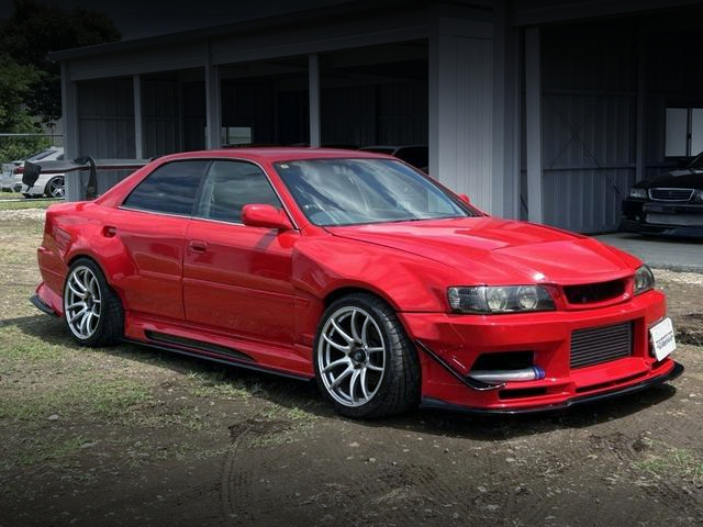 Front exterior of KAZAMA WIDBODY JZX100 CHASER TOURER-V.