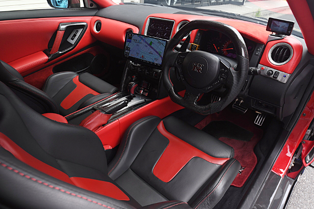 Interior of TOPSECRET COMPLETE CAR R35 NISSAN GT-R PURE EDITION.