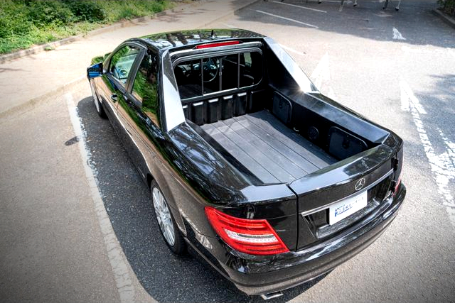 Rear Exterior of W204 Mercedes-Benz C200 BlueEFFICIENCY With PICKUP TRUCK CONVERSION.