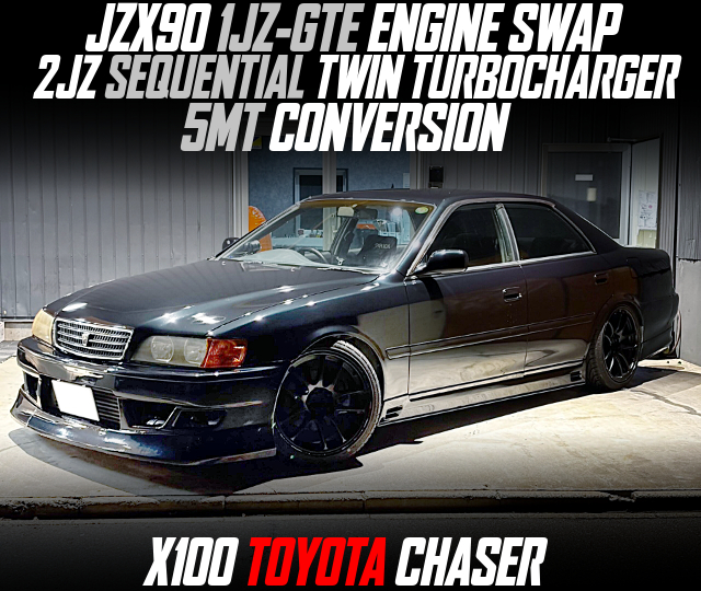 JZX90 1JZ-GTE ENGINE SWAP, 2JZ SEQUENTIAL TWIN TURBOCHARGER, 5MT CONVERSION, in the X100 TOYOTA CHASER.