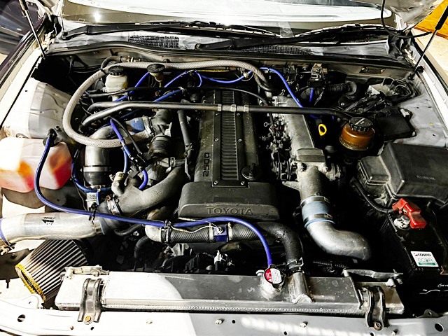JZX90 1JZ-GTE ENGINE With 2JZ SEQUENTIAL TWIN TURBOCHARGER installed X100 CHASER.