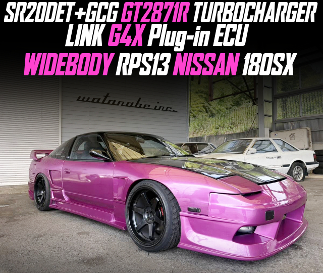SR20DET+GCG GT2871R TURBOCHARGER, LINK G4X Plug-in ECU, in the WIDEBODY RPS13 NISSAN 180SX.