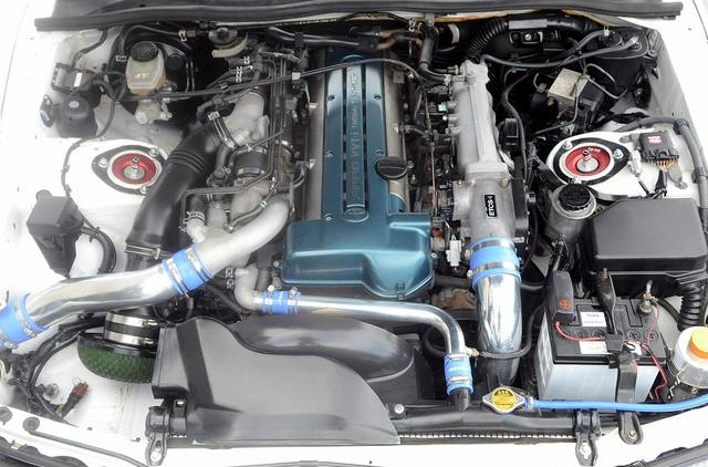 2JZ-GTE Twin Turbo engine of VARIS SUPREME WIDEBODY JZA80 TOYOTA SUPRA RZ-S.
