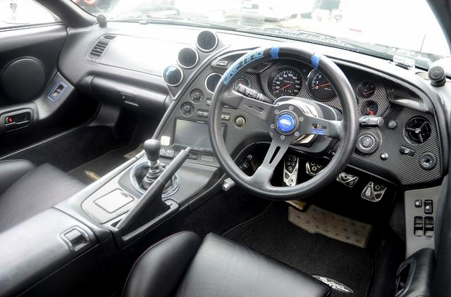 Interior of VARIS SUPREME WIDEBODY JZA80 TOYOTA SUPRA RZ-S.