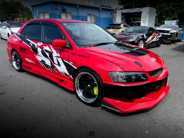 Front exterior of APR livery LANCER EVOLUTION VIII GSR.