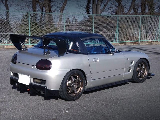 Rear exterior of 130PS EA11R SUZUKI CAPPUCCINO.
