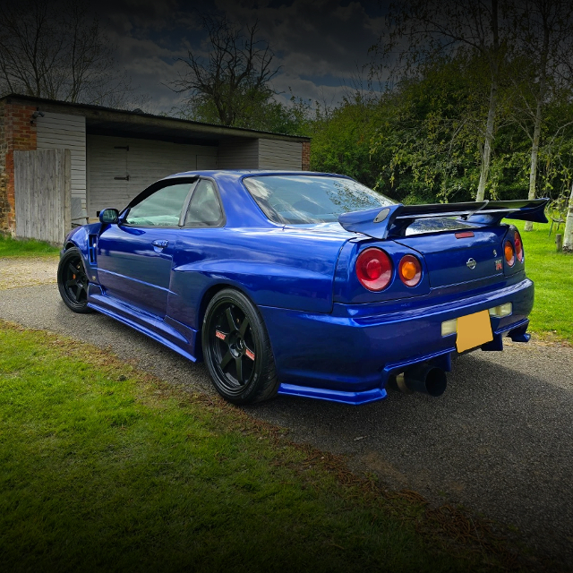 Rear exterior of WIDEBODY ENR34 SKYLINE 2-DOOR 25GT FOUR.