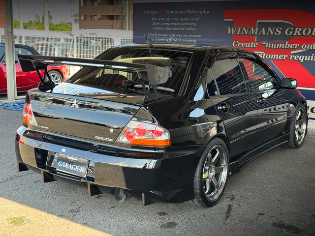 Rear exterior of LANCER EVOLUTION VIII GSR.