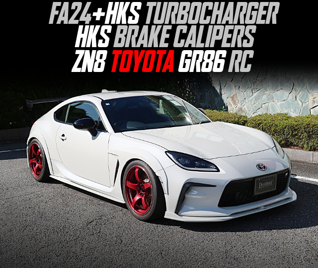 FA24+HKS TURBOCHARGER, HKS BRAKE CALIPERS, in the ZN8 TOYOTA GR86 RC.