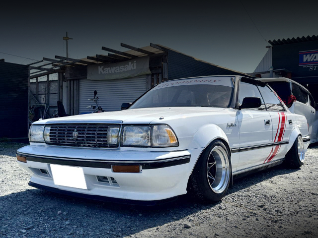 Front exterior of Kaido Racer Modified GS131 CROWN 2.0 SUPER SALOON EXTRA.
