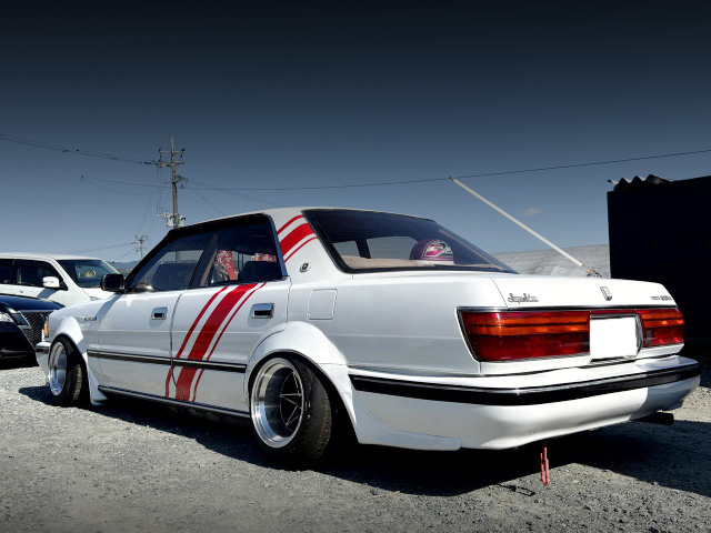 Rear exterior of Kaido Racer Modified GS131 CROWN 2.0 SUPER SALOON EXTRA.