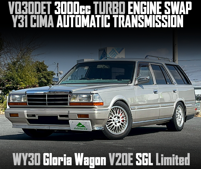VQ30DET 3000cc TURBO ENGINE and Y31 CIMA AUTOMATIC TRANSMISSION swapped WY30 Gloria Wagon V20E SGL Limited.