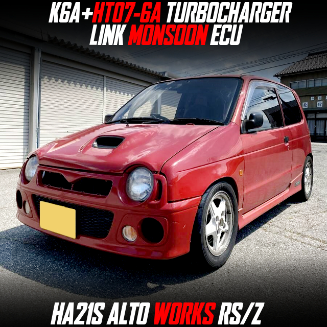 K6A+HT07-6A TURBOCHARGER and LINK MONSOON ECU, in the HA21S ALTO WORKS RS/Z.