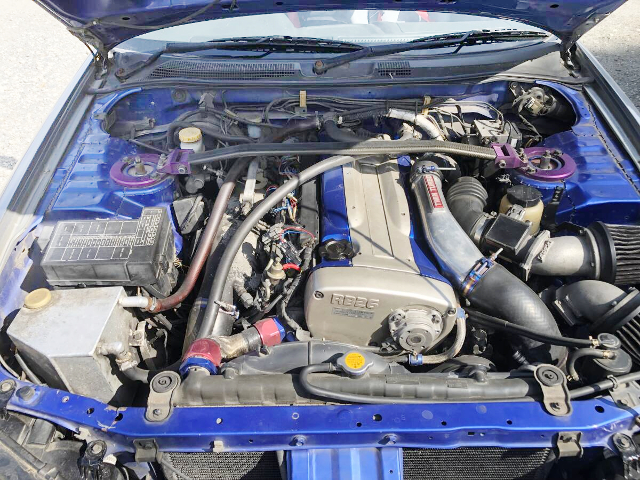 RB26 Twin Turbo engine.