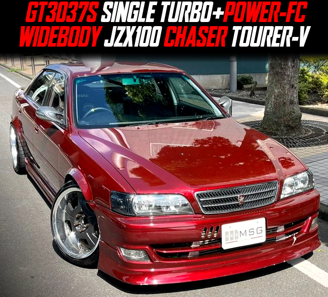 GT3037S SINGLE TURBO+POWER-FC in the WIDEBODY JZX100 CHASER TOURER-V.