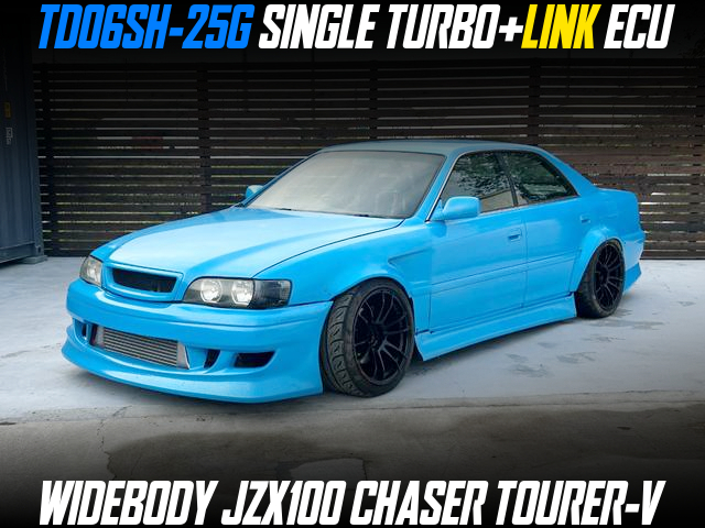 TD06SH-25G SINGLE TURBO+LINK ECU in the WIDEBODY JZX100 CHASER TOURER-V.