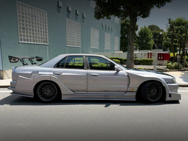 Right-Side exterior of URAS WIDEBODY ER34 SKYLINE 4-DOOR.