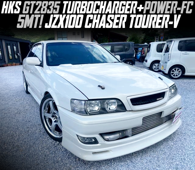 HKS GT2835 TURBOCHARGER+POWER-FC in the JZX100 CHASER TOURER-V of 5MT.