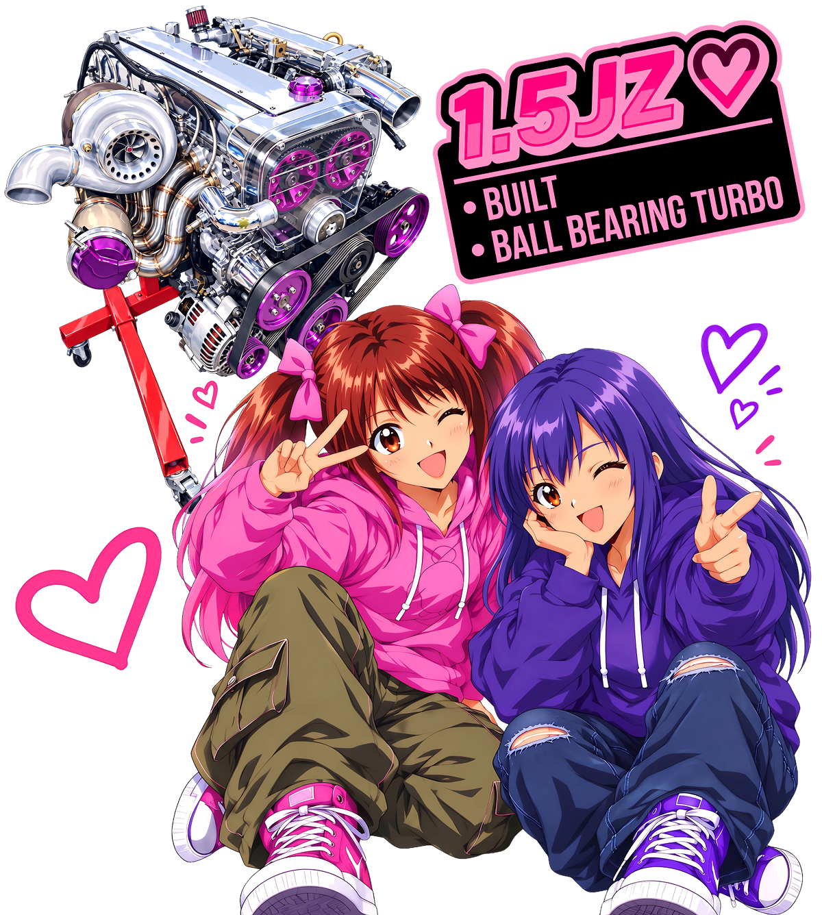 1.5JZ改ボールベアリングターボ×PINKちゃん＆藍姉さん
